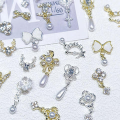 Nail Art Charms 3D Crystal Alloy Mixed Shapes Nail Gems Rhinestones