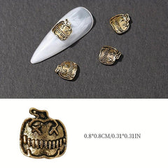 10pcs Halloween 3D Alloy Nail Art Charms for DIY or Salons