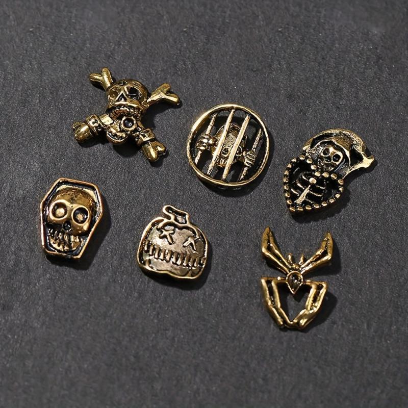 10pcs Halloween 3D Alloy Nail Art Charms for DIY or Salons