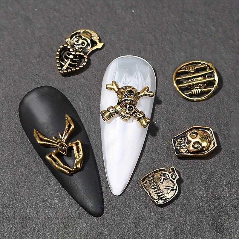 10pcs Halloween 3D Alloy Nail Art Charms for DIY or Salons