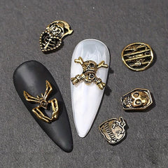 10pcs Halloween 3D Alloy Nail Art Charms for DIY or Salons