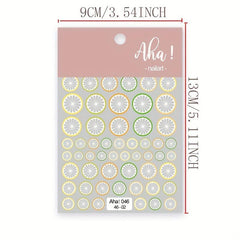 Lemon Fruit Nail Stickers 3D Self Adhesive Decals