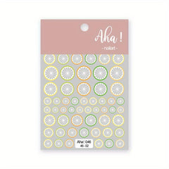 Lemon Fruit Nail Stickers 3D Self Adhesive Decals