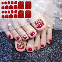 Full Cover Toenail Stickers Nail Decoration Self Adhesive Nail Art Sticker