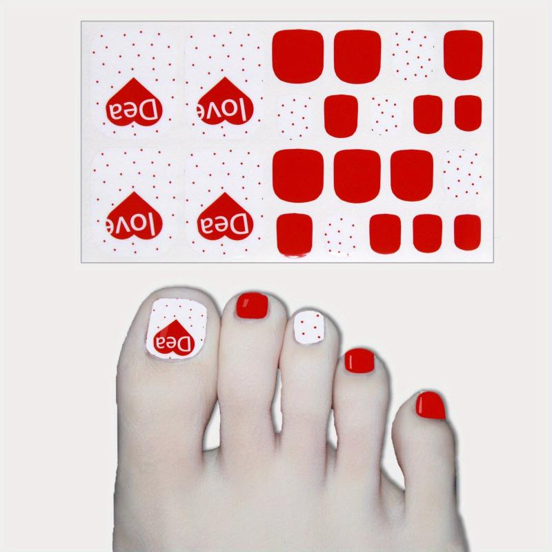 Waterproof Toenail Polish Stickers Self Adhesive Toenail Art Decal Strips