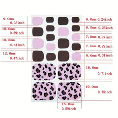 Waterproof Toenail Polish Stickers Self Adhesive Toenail Art Decal Strips