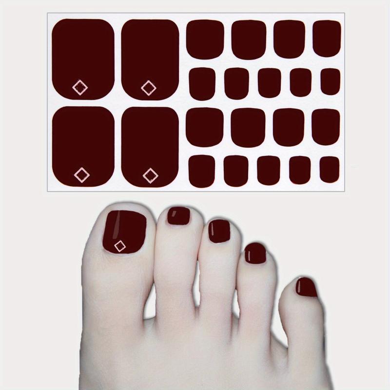 Waterproof Toenail Polish Stickers Self Adhesive Toenail Art Decal Strips