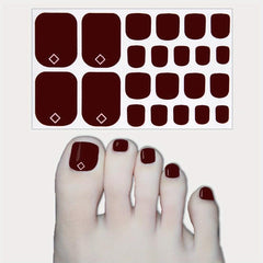 Waterproof Toenail Polish Stickers Self Adhesive Toenail Art Decal Strips