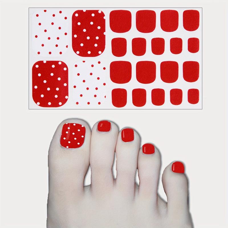 Waterproof Toenail Polish Stickers Self Adhesive Toenail Art Decal Strips