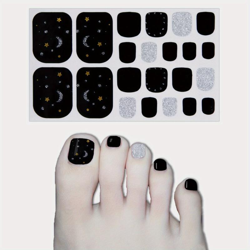 Waterproof Toenail Polish Stickers Self Adhesive Toenail Art Decal Strips