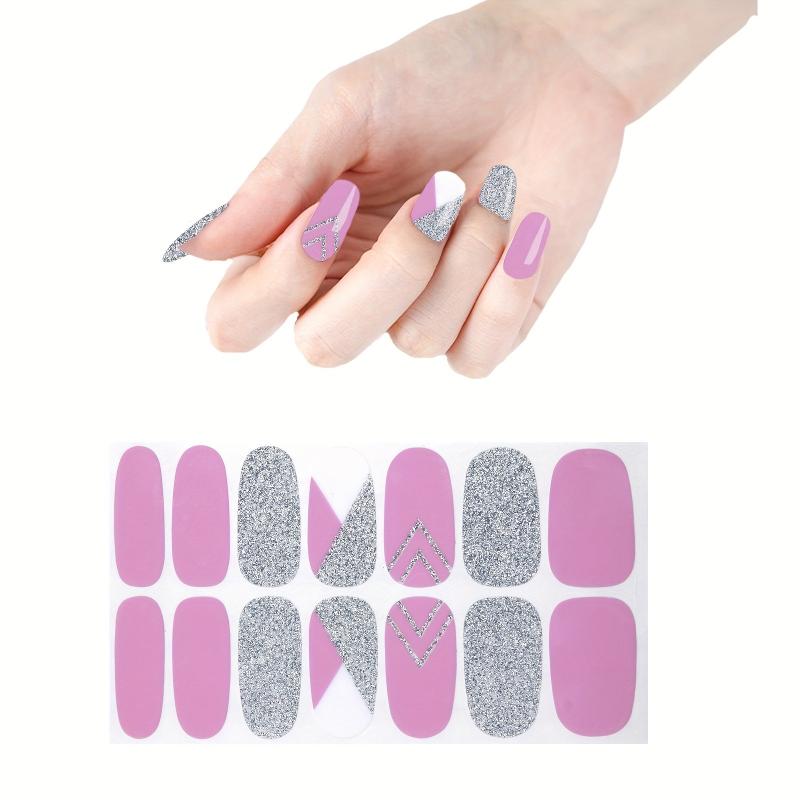Nail Stickers Full Wraps Nail Polish Strips Self Adhesive Gel Nail Art Decals