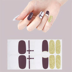 Nail Stickers Full Wraps Nail Polish Strips Self Adhesive Gel Nail Art Decals