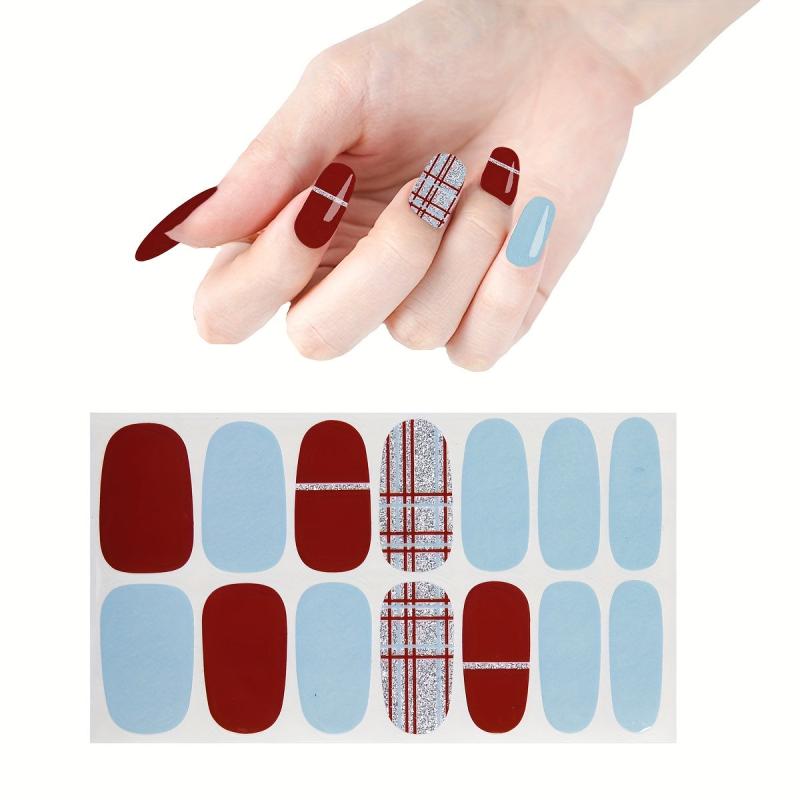 Nail Stickers Full Wraps Nail Polish Strips Self Adhesive Gel Nail Art Decals