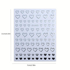 3D Self Adhesive Nail Heart Star Stickers