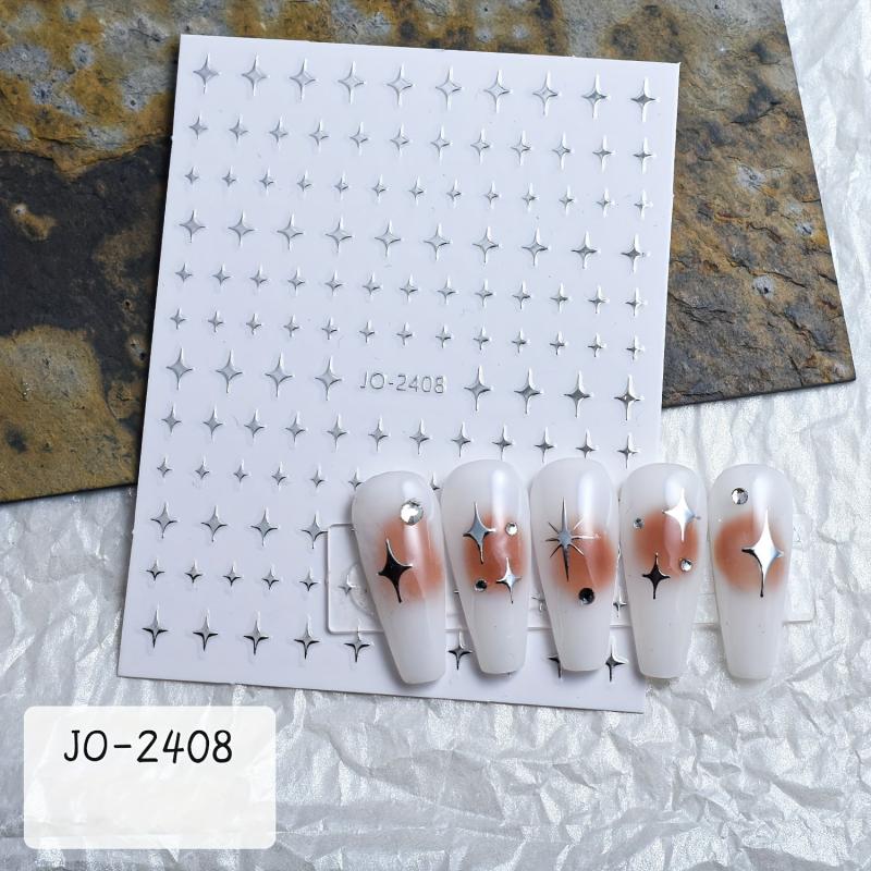 3D Self Adhesive Nail Heart Star Stickers