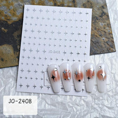3D Self Adhesive Nail Heart Star Stickers