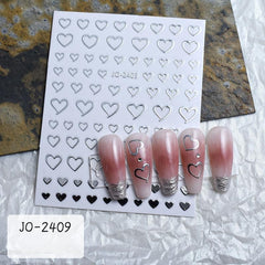 3D Self Adhesive Nail Heart Star Stickers