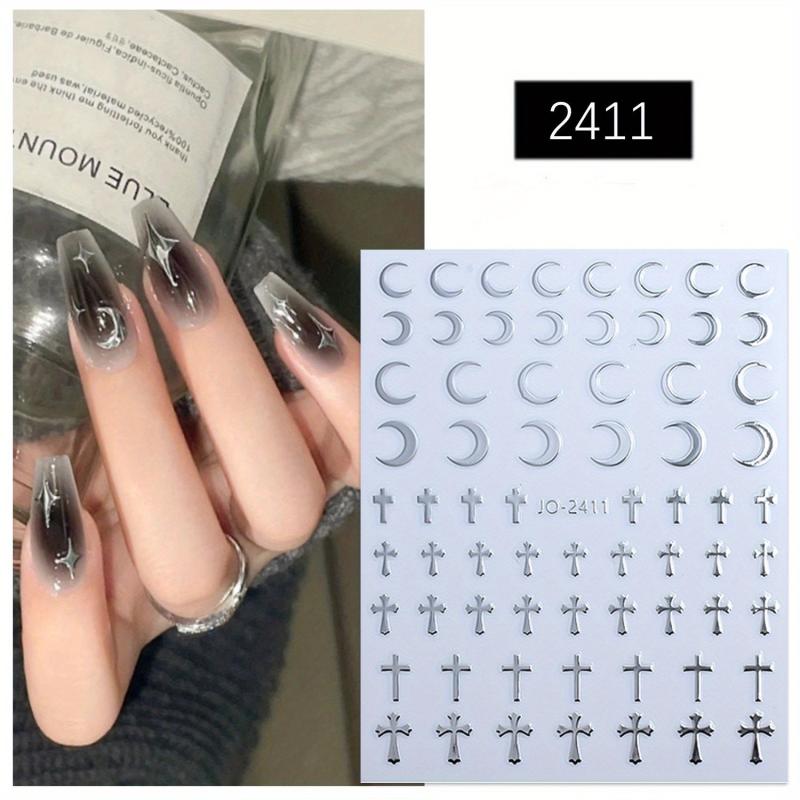 3D Self Adhesive Nail Heart Star Stickers