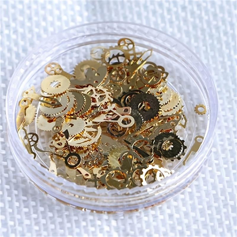 100pcs Steampunk Mechanical Gear Nail Art Decoration Kit