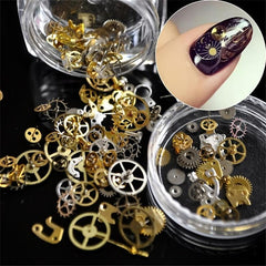 100pcs Steampunk Mechanical Gear Nail Art Decoration Kit