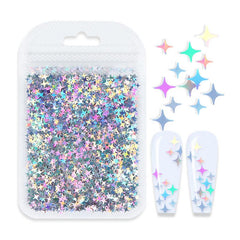 Holographic Star Nail Glitter for DIY - Colorful Nail Art Sequins