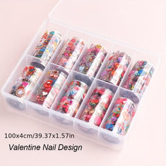 Nail Foil Glitter Stickers Wraps Decal Transfer Flower Butterfly Spring Series