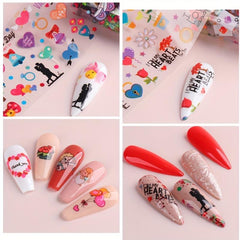 Nail Foil Glitter Stickers Wraps Decal Transfer Flower Butterfly Spring Series