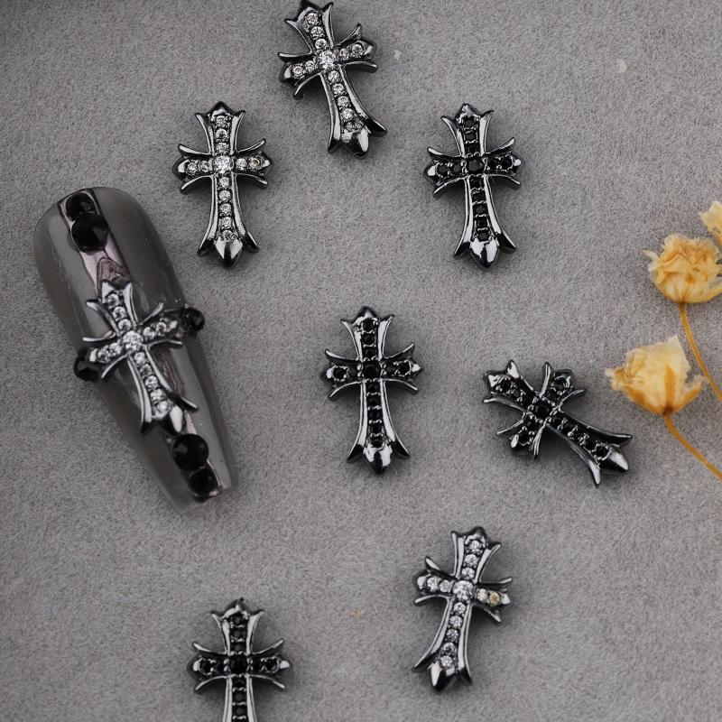 3D Punk Cross Nail Charms Nail Art Decorations