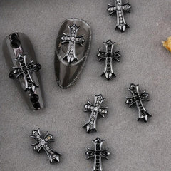 3D Punk Cross Nail Charms Nail Art Decorations