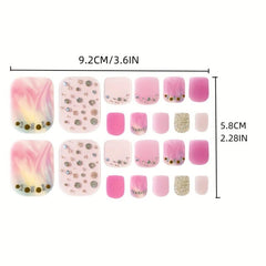 5 Full Wraps Toe Nail Polish Stickers with Nail Files