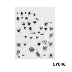 Halloween Nail Art Stickers Pumpkin Spider Skull Ghost Bat Cat Nail Art Decals