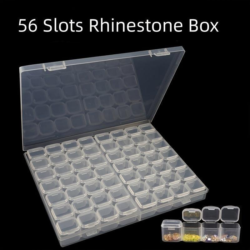 Nail Art Jewelry Storage Box 56 Grids for Accessories Display Earrings Beads