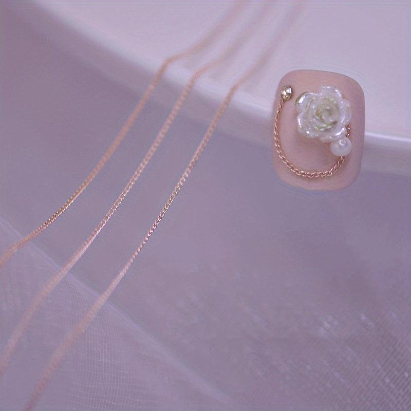 3D Nail Charms Punk Nail Studs Chains for Acrylic Nails