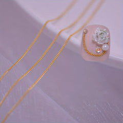 3D Nail Charms Punk Nail Studs Chains for Acrylic Nails