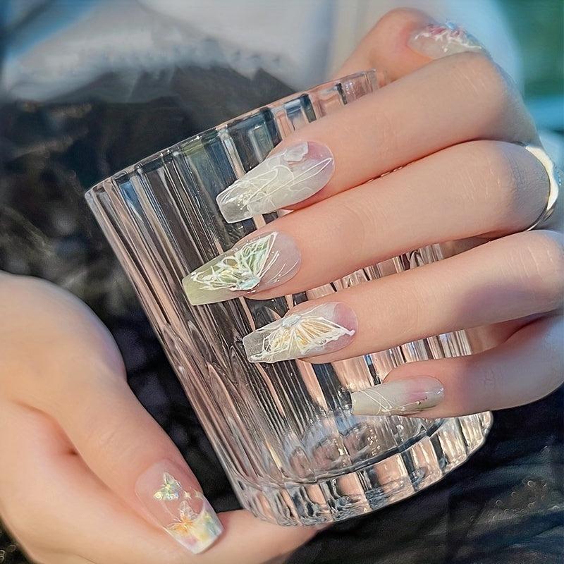 Colorful Butterfly Nail Art Stickers Self Adhesive