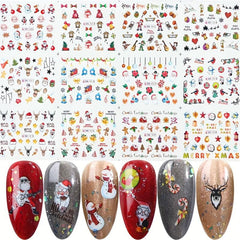 Christmas Nail Art Stickers Santa Claus Snowflake Elk Christmas Tree