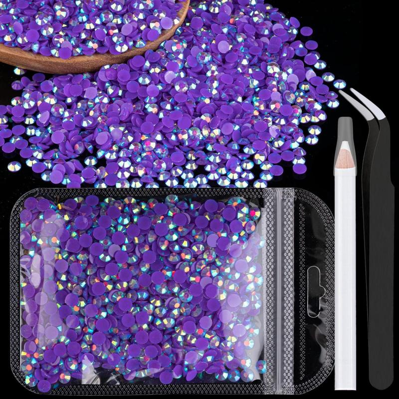 1000pcs Resin Rhinestones Bulk Round Crystal Gems for DIY Crafts