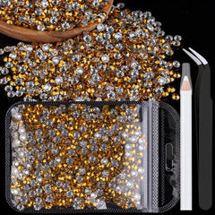 1000pcs Resin Rhinestones Bulk Round Crystal Gems for DIY Crafts