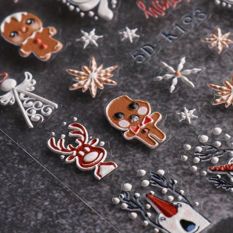 Christmas Nail Art Stickers Snowflake Santa Claus Elk Christmas Tree Decals