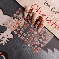 Christmas Nail Art Stickers Snowflake Santa Claus Elk Christmas Tree Decals