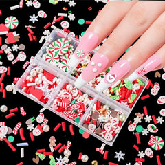 6 Grids Holiday Nail Art 3D Charms - Xmas Halloween Designs