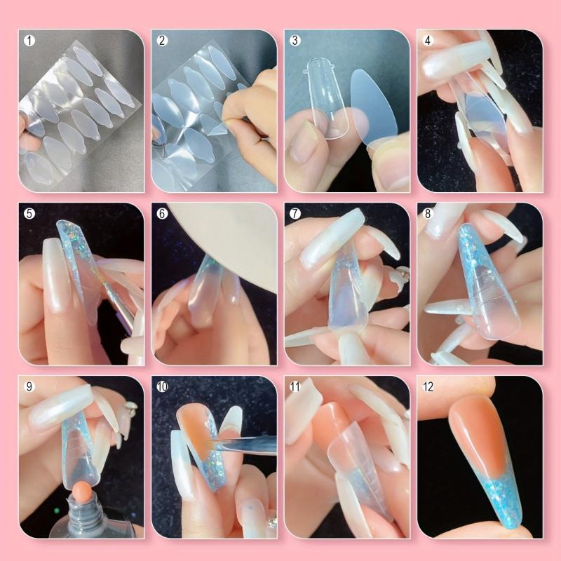 Nail Forms False Tips For Gel Extension French Line Silicone Pad Mold