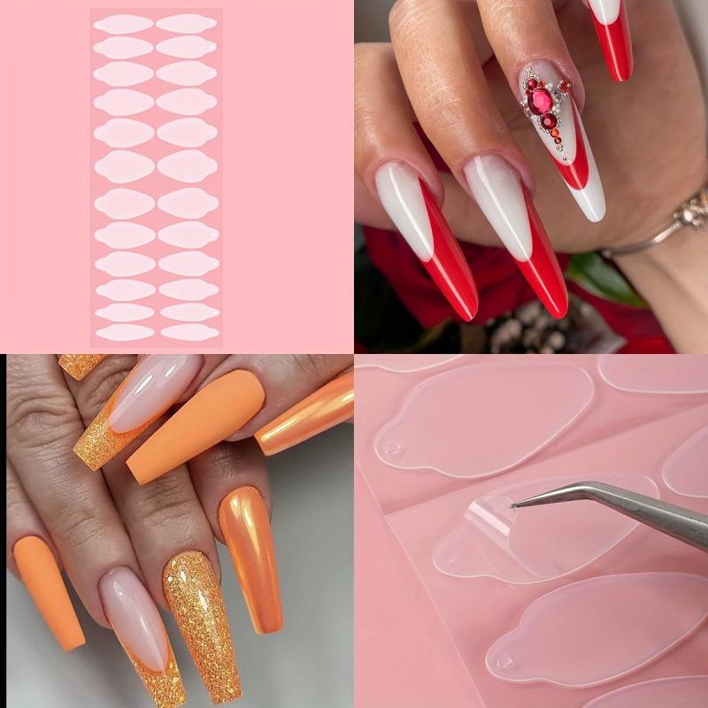 Nail Forms False Tips For Gel Extension French Line Silicone Pad Mold