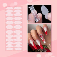 Nail Forms False Tips For Gel Extension French Line Silicone Pad Mold