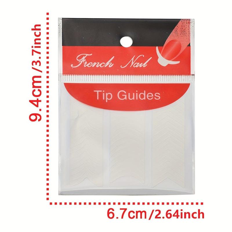 French Manicure Nail Stickers DIY Decoration Stencil Tools
