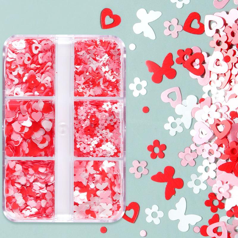 Epoxy Resin Glitter Fillings Mixed Love Hearts Butterfly Sequin DIY Accessories