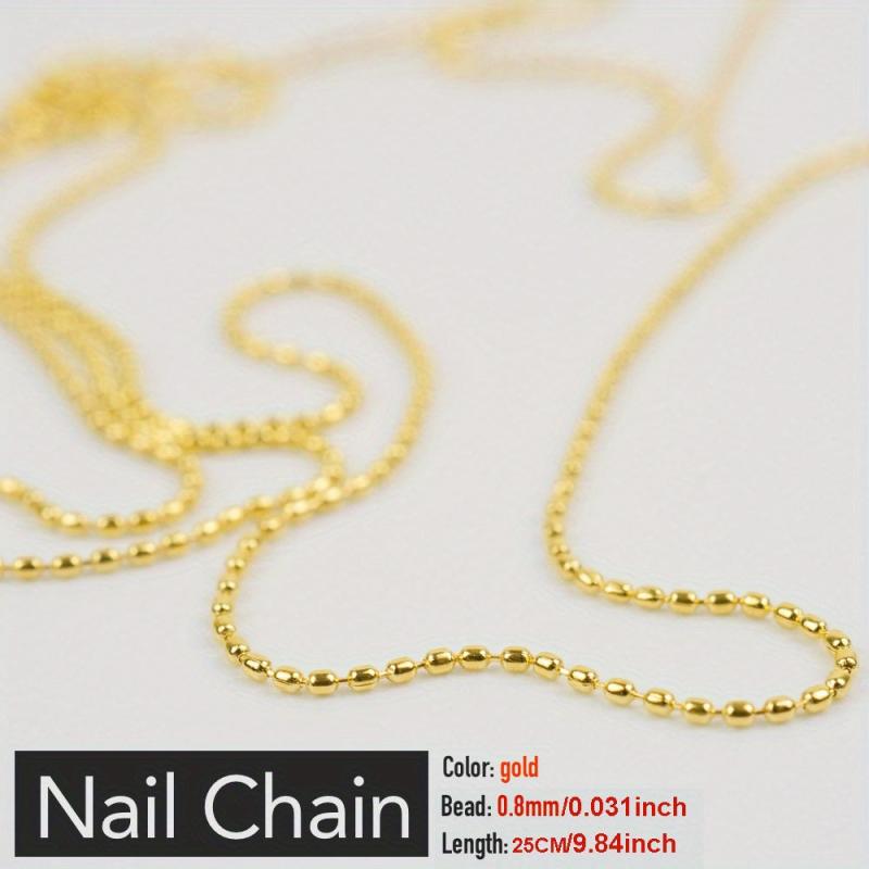 Nail Chain Bead Charms 0 8mm Rose Golden Silvery Pixie Stone Decorations