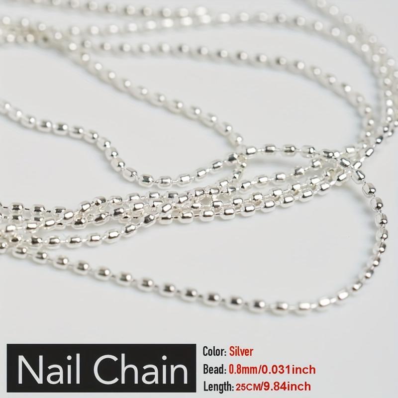 Nail Chain Bead Charms 0 8mm Rose Golden Silvery Pixie Stone Decorations
