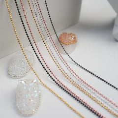 Nail Chain Bead Charms 0 8mm Rose Golden Silvery Pixie Stone Decorations