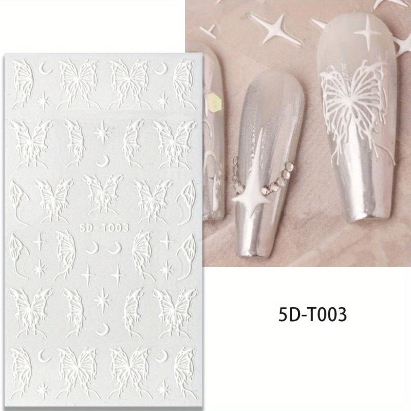 5D Butterfly Nail Art Stickers Decals Self Adhesive Nail Accessories